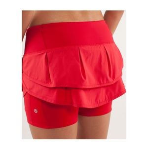 Lululemon run speed squad skirt red 6